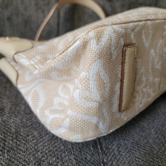 Liz Claiborne Vintage Floral Cream Shoulder Bag - Picture 11 of 12